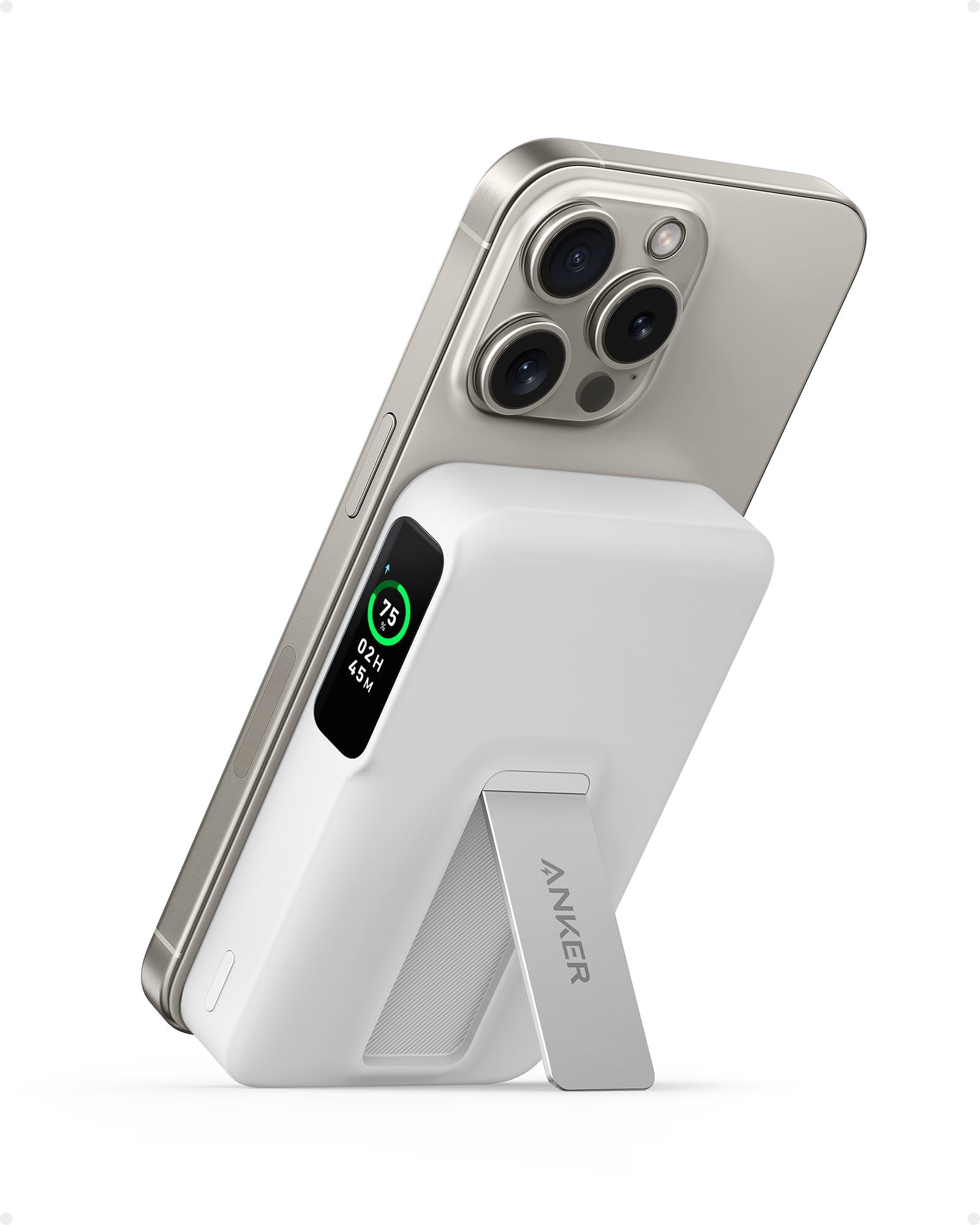 Anker MagGo Power Bank (10K, Built-in Stand & Smart Display) - Image 3