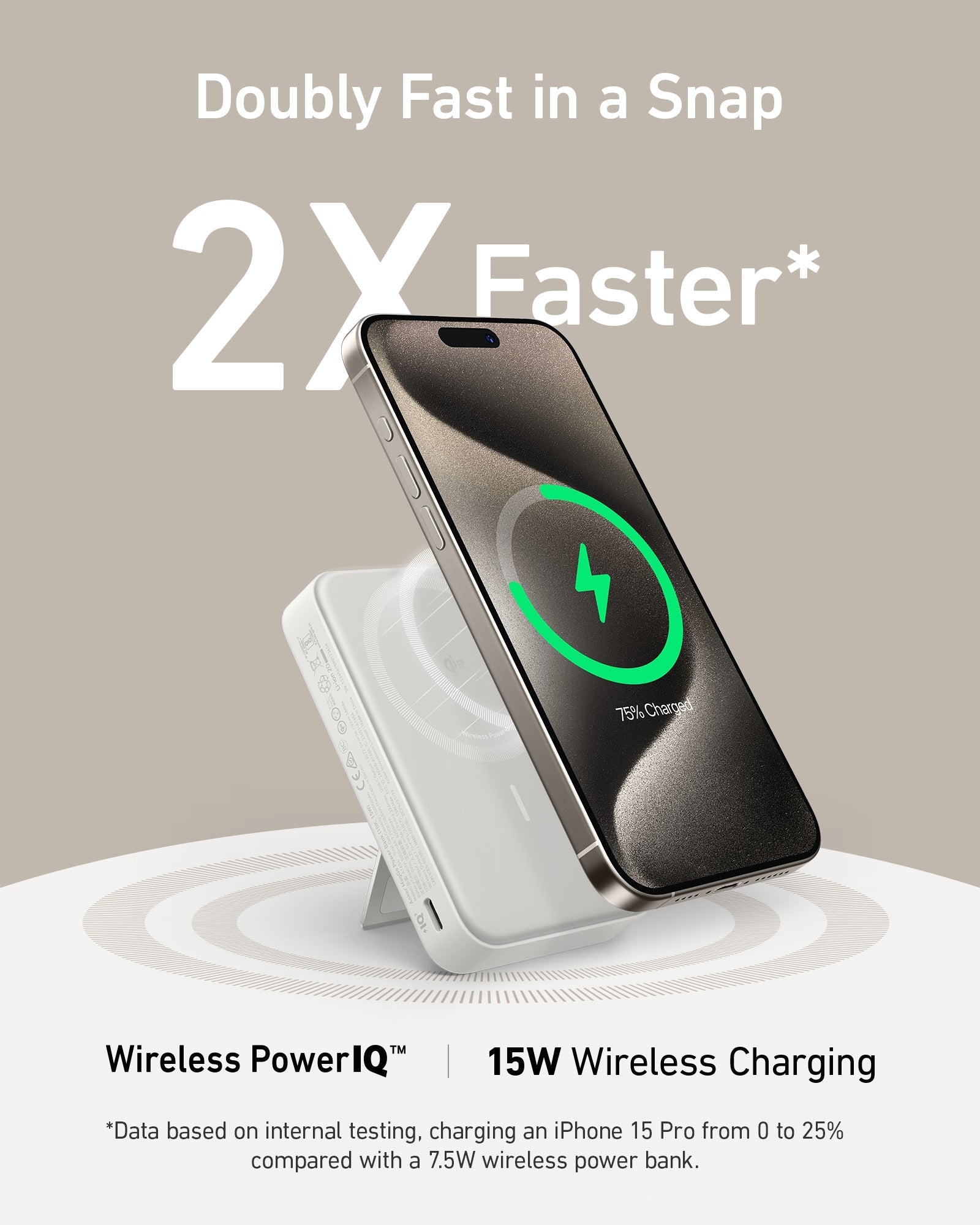 Anker MagGo Power Bank (10K, Built-in Stand & Smart Display) - Image 4