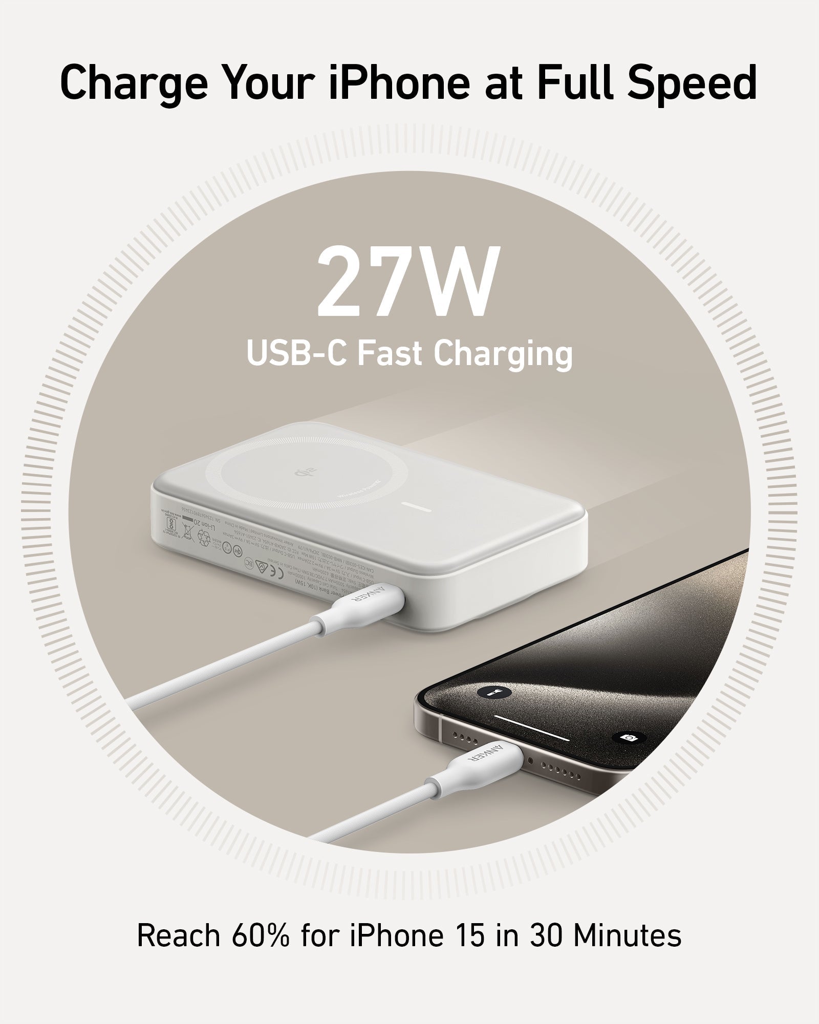 Anker MagGo Power Bank (10K, Built-in Stand & Smart Display) - Image 8