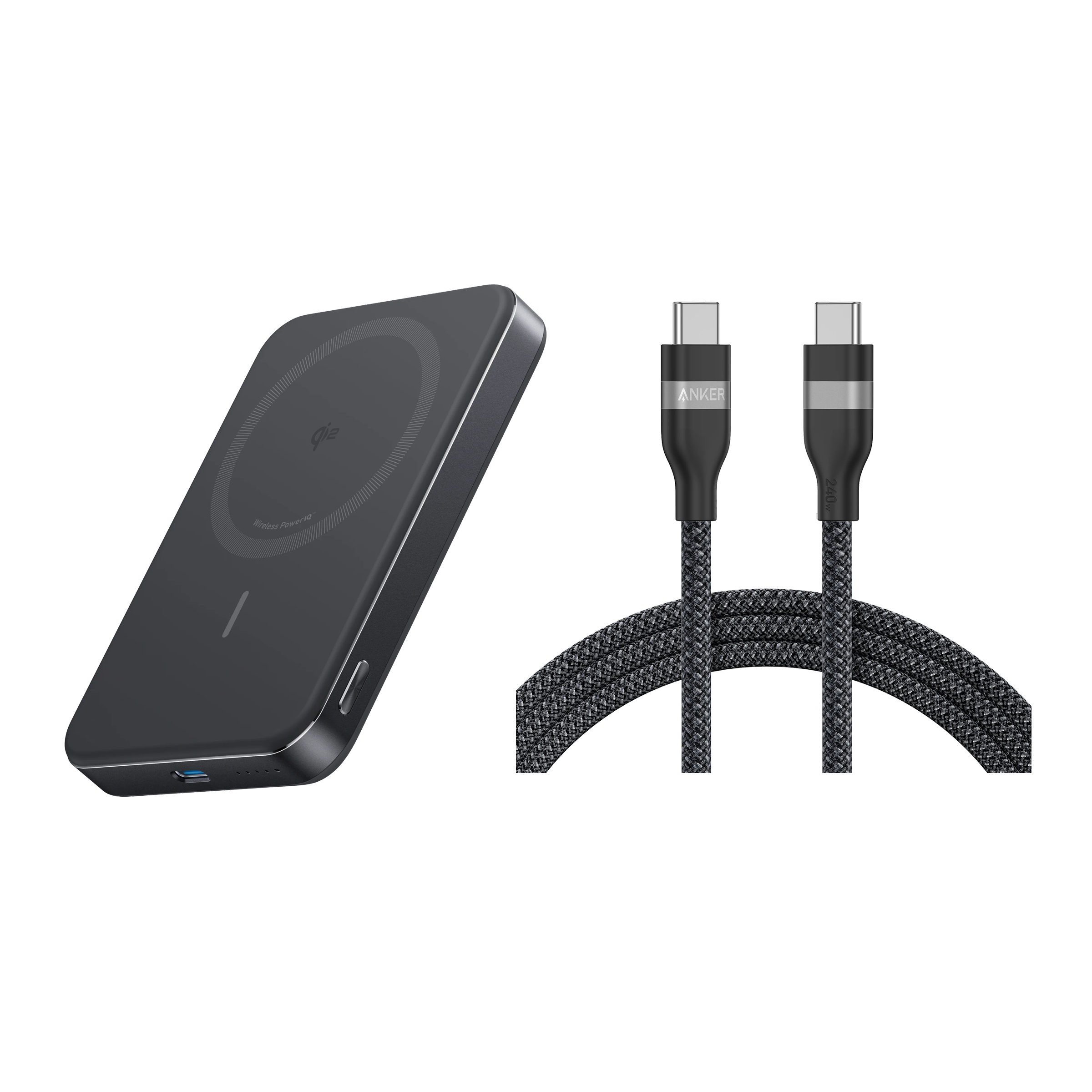 Anker PowerBank MagGo (10K, Slim) + Cable USB-C vers USB-C (240 W)
