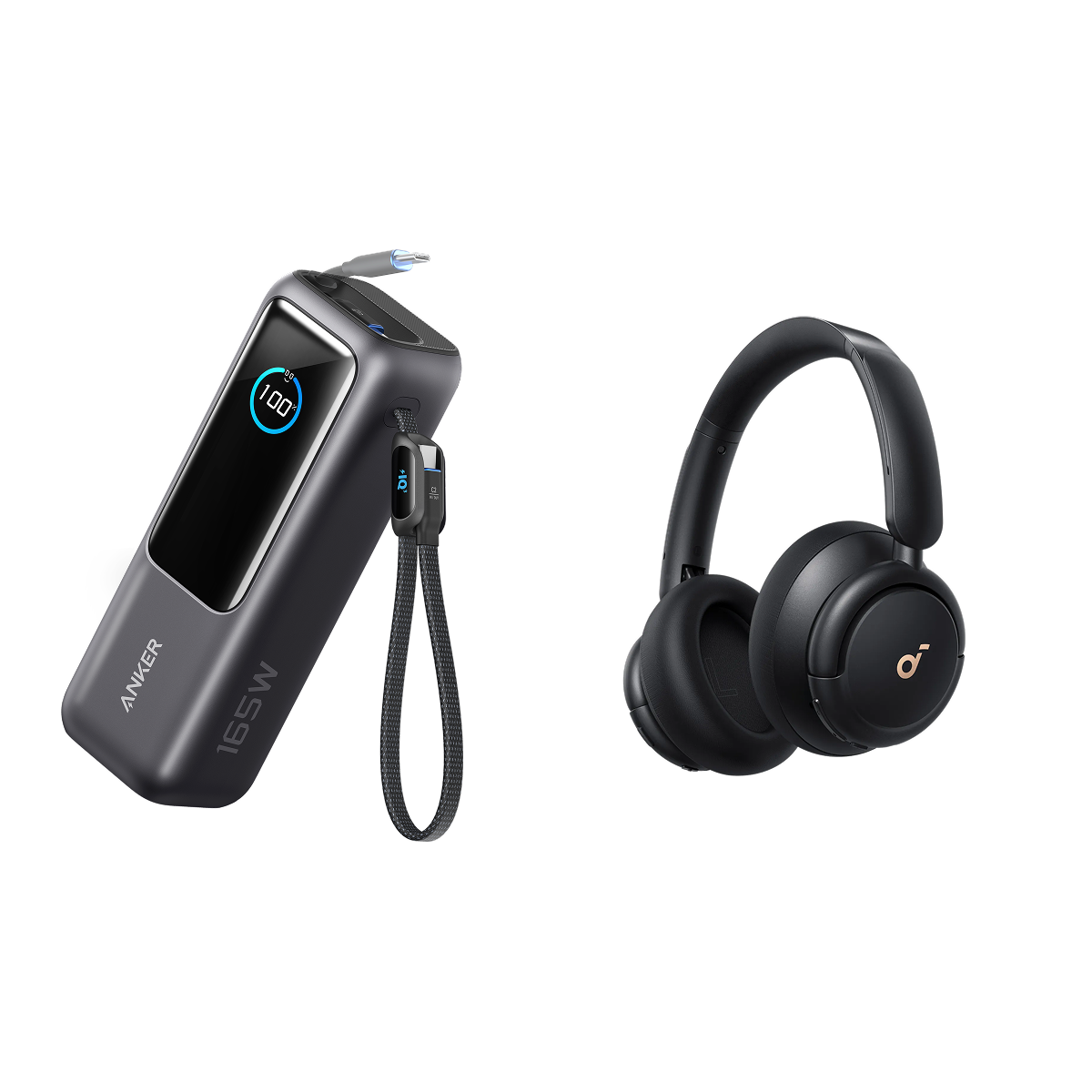 Anker PowerBank (25K, 165 W) + Q30 | Casque Bluetooth ?? r??duction de bruit