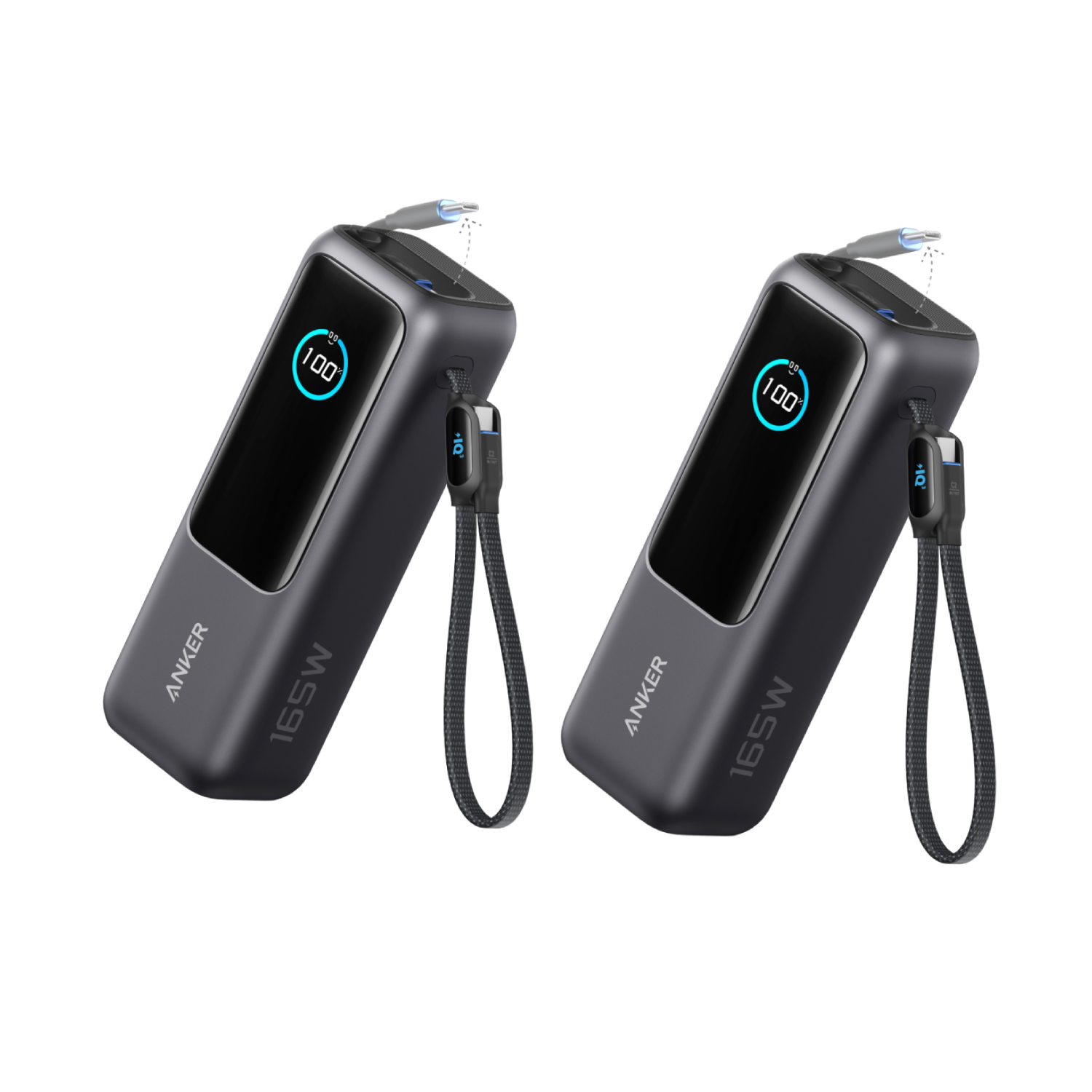 Anker Laptop Power Bank (25K, 165W, Built-In and Retractable Cables) ??2-Pack - Image 2