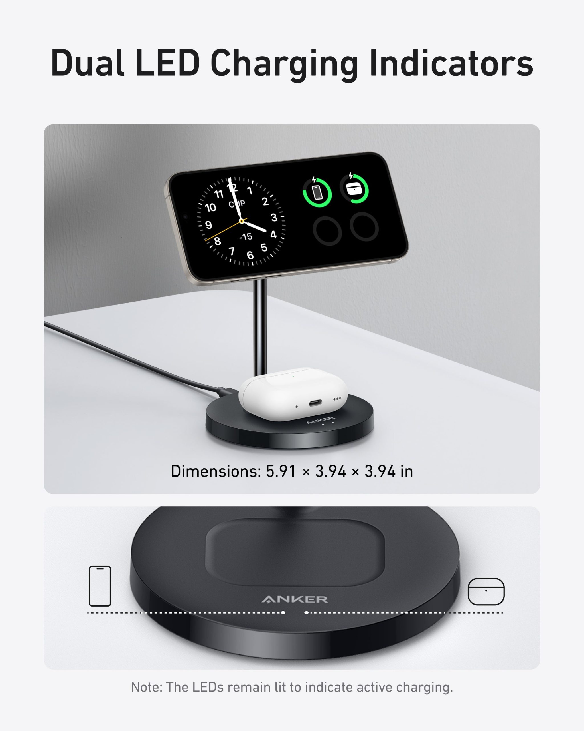 Anker Refurbished MagGo Wireless Charger (2-in-1, Stand) - Image 14