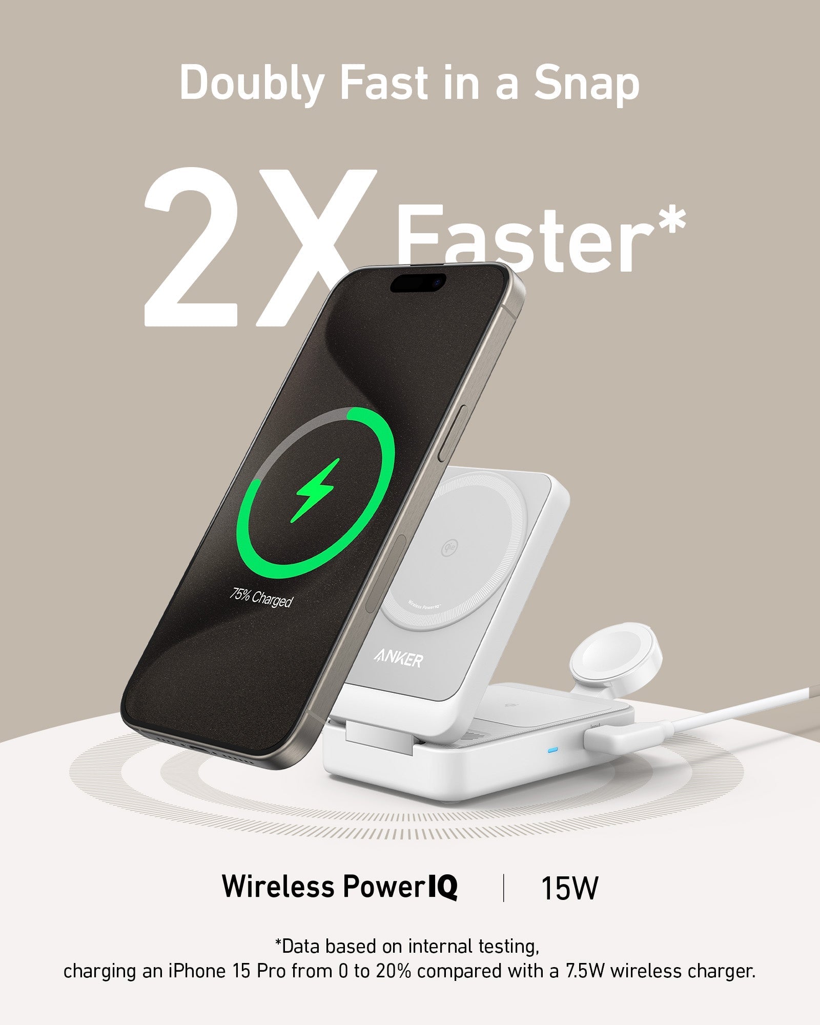 Anker MagGo Wireless Charging Station (Foldable 3-in-1) - Image 11