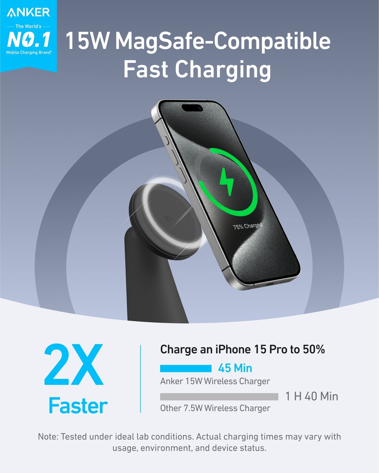 Anker MagGo Wireless Charger (2-in-1, Dock Stand) - Image 3