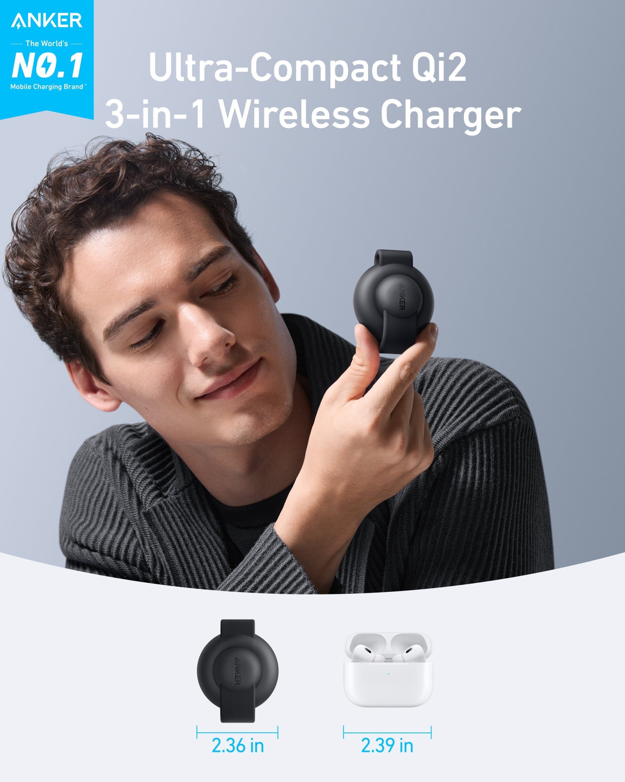Anker Day Trip Gear | MagGo 3-in-1 Wireless Charger and 10K Wireless Power Bank - Image 2