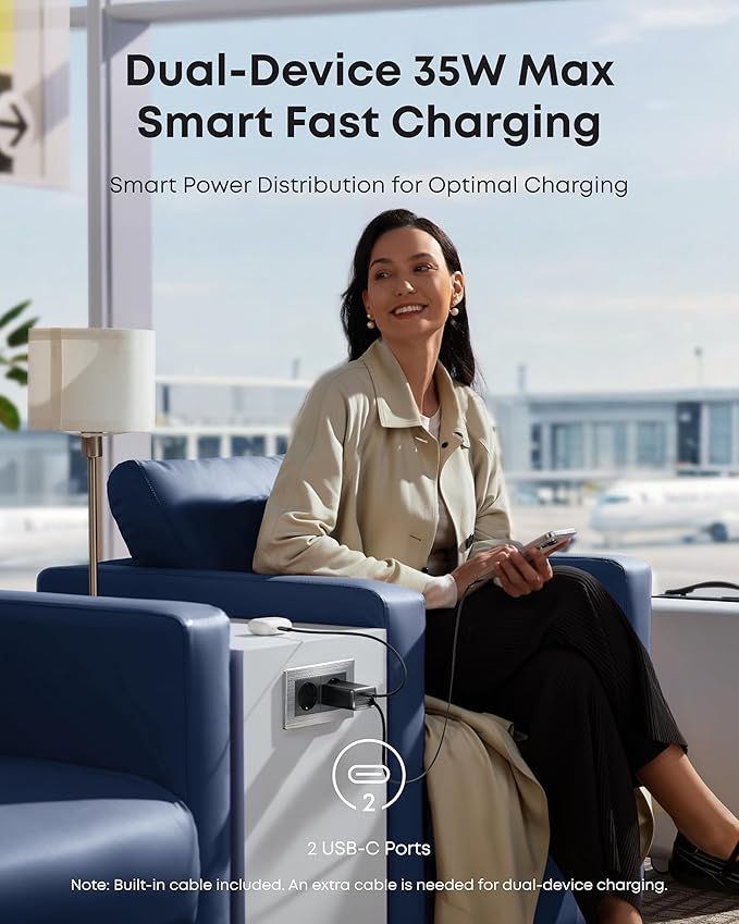 Anker Nano Charger (35W, Built-In Retractable USB-C Cable) - Image 4