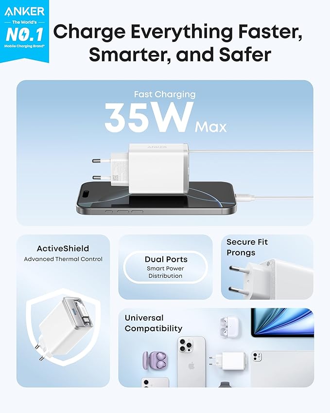 Anker Nano Charger (35W, Built-In Retractable USB-C Cable) - Image 8