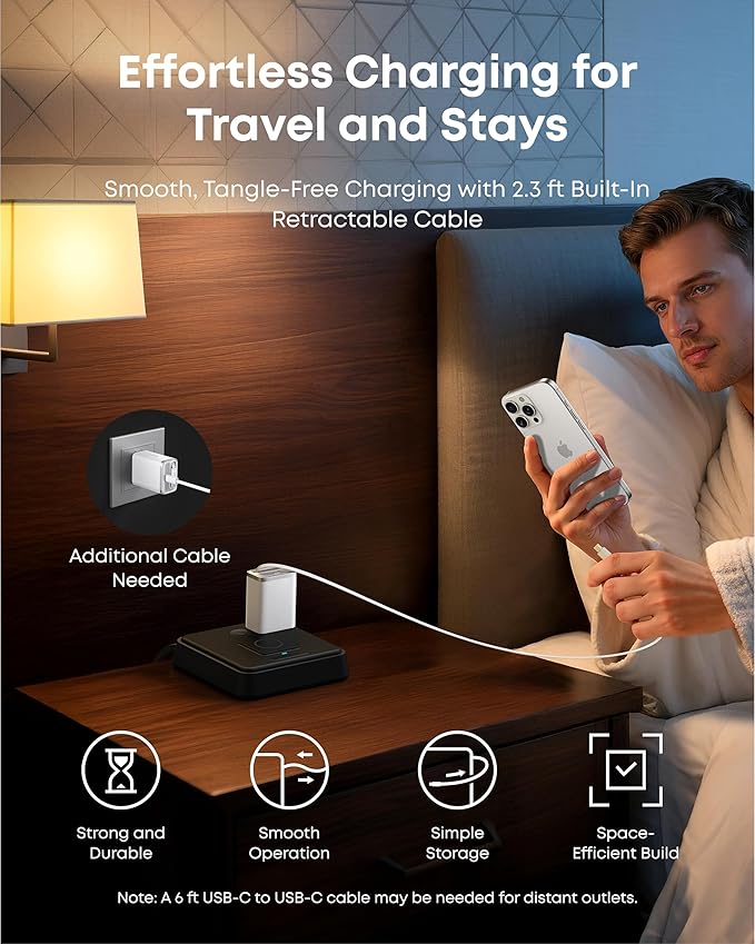 Anker Nano Charger (35W, Built-In Retractable USB-C Cable) - Image 11