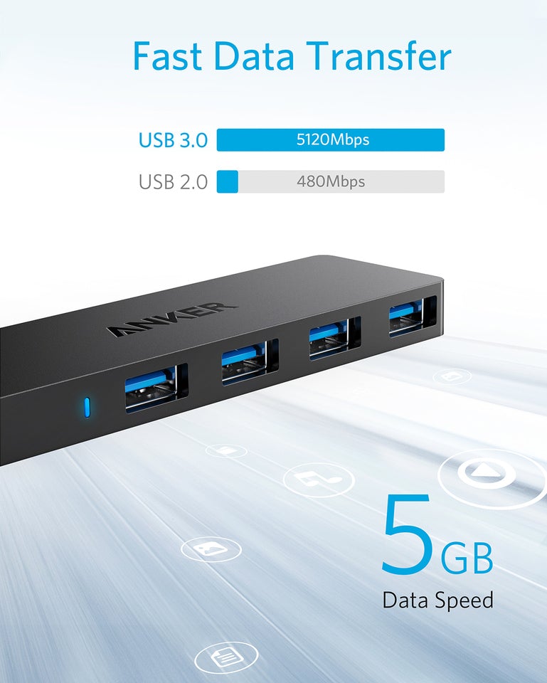 Anker Ultra Slim 4-Port USB 3.0 Data Hub - Image 9