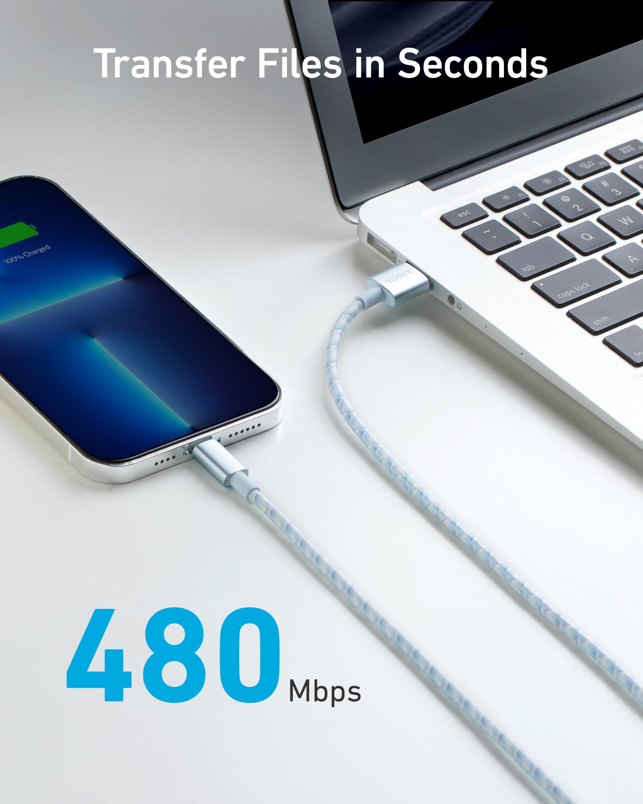 Anker 331 USB-A to Lightning Cable (1.8m Nylon), MFi Certified - Image 12
