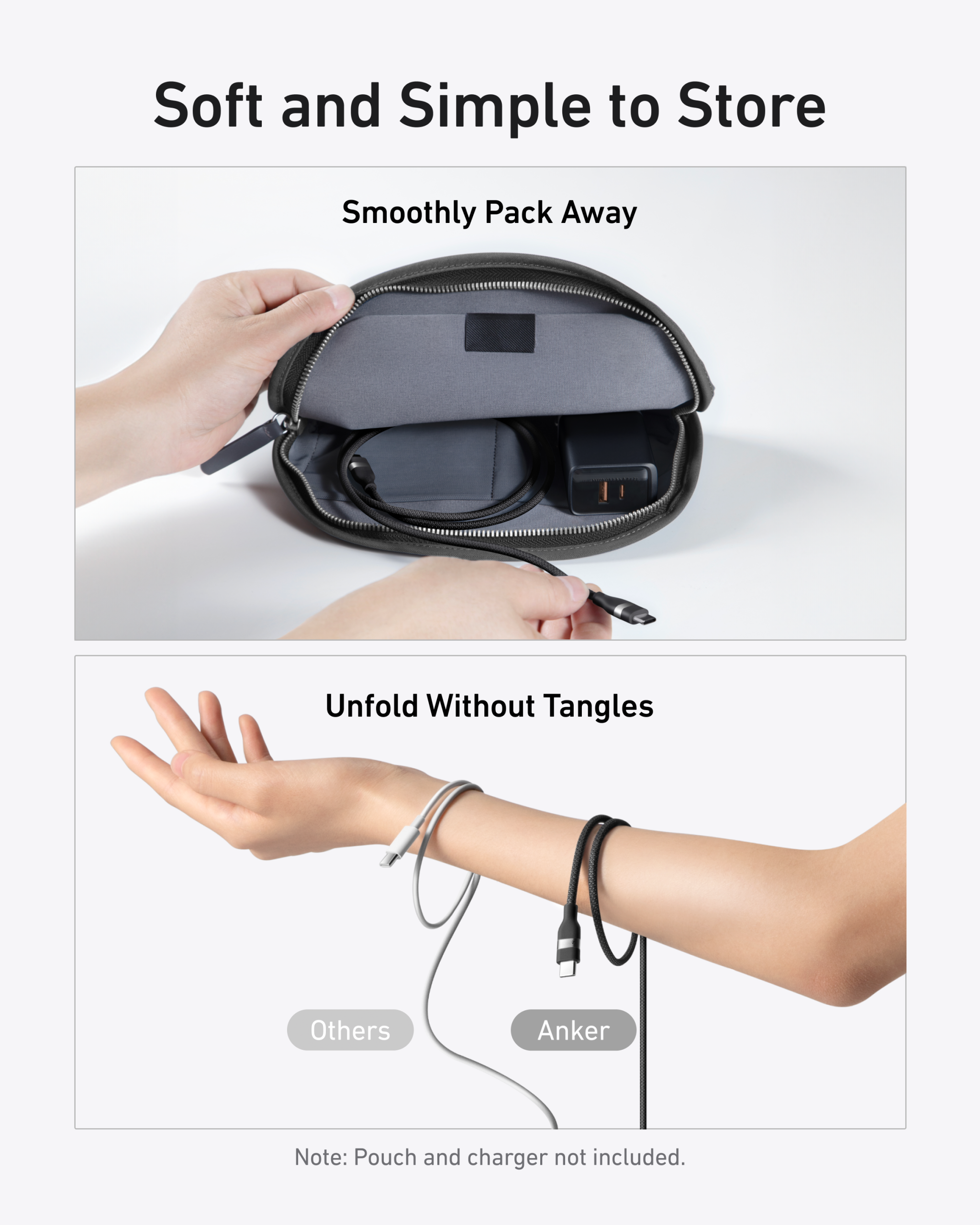 Anker Power Bank (20K, 87W, Built-In USB-C Cable) and USB-C to USB-C Cable - Image 10