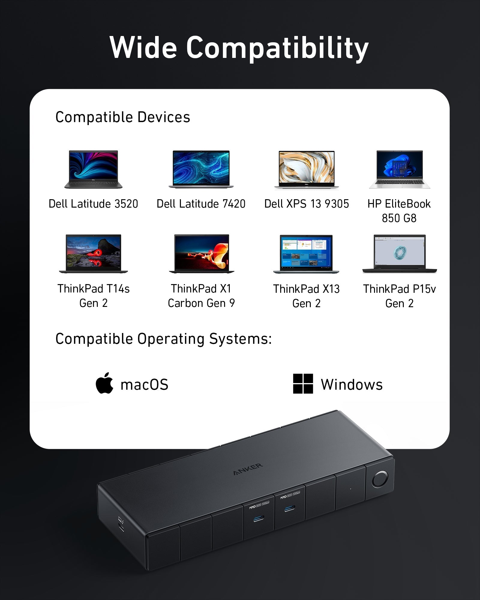 Anker 778 Thunderbolt Docking Station (12-in-1, Thunderbolt 4) - Image 7