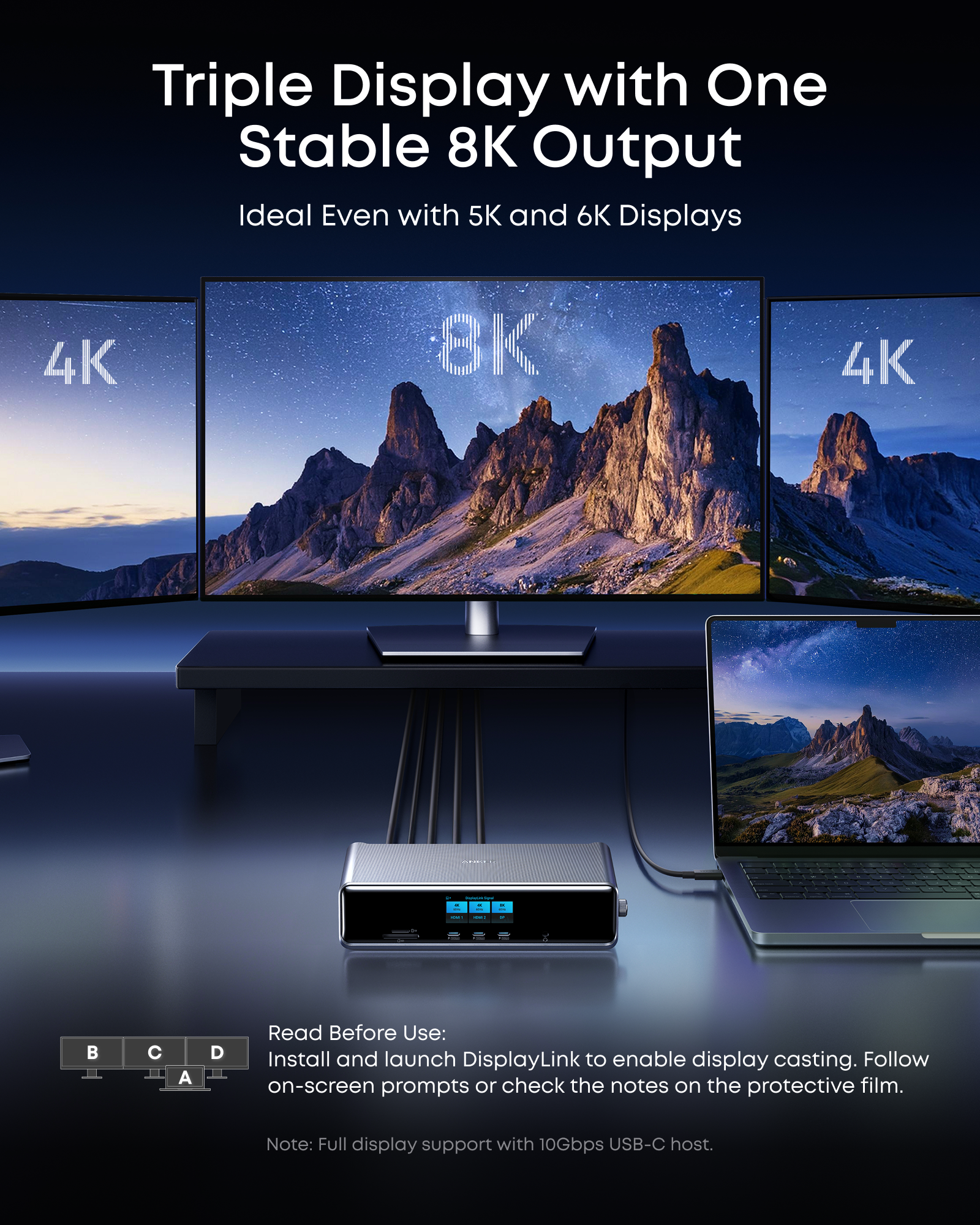 Anker Prime Docking Station (14-in-1, Triple Display, DisplayLink) with DL7400 - Image 3