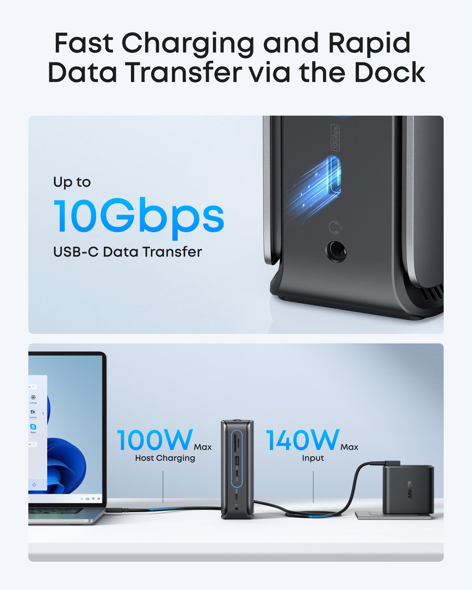 Anker Nano Docking Station (13-in-1, Triple Display, Built-In Removable Hub) - Image 5