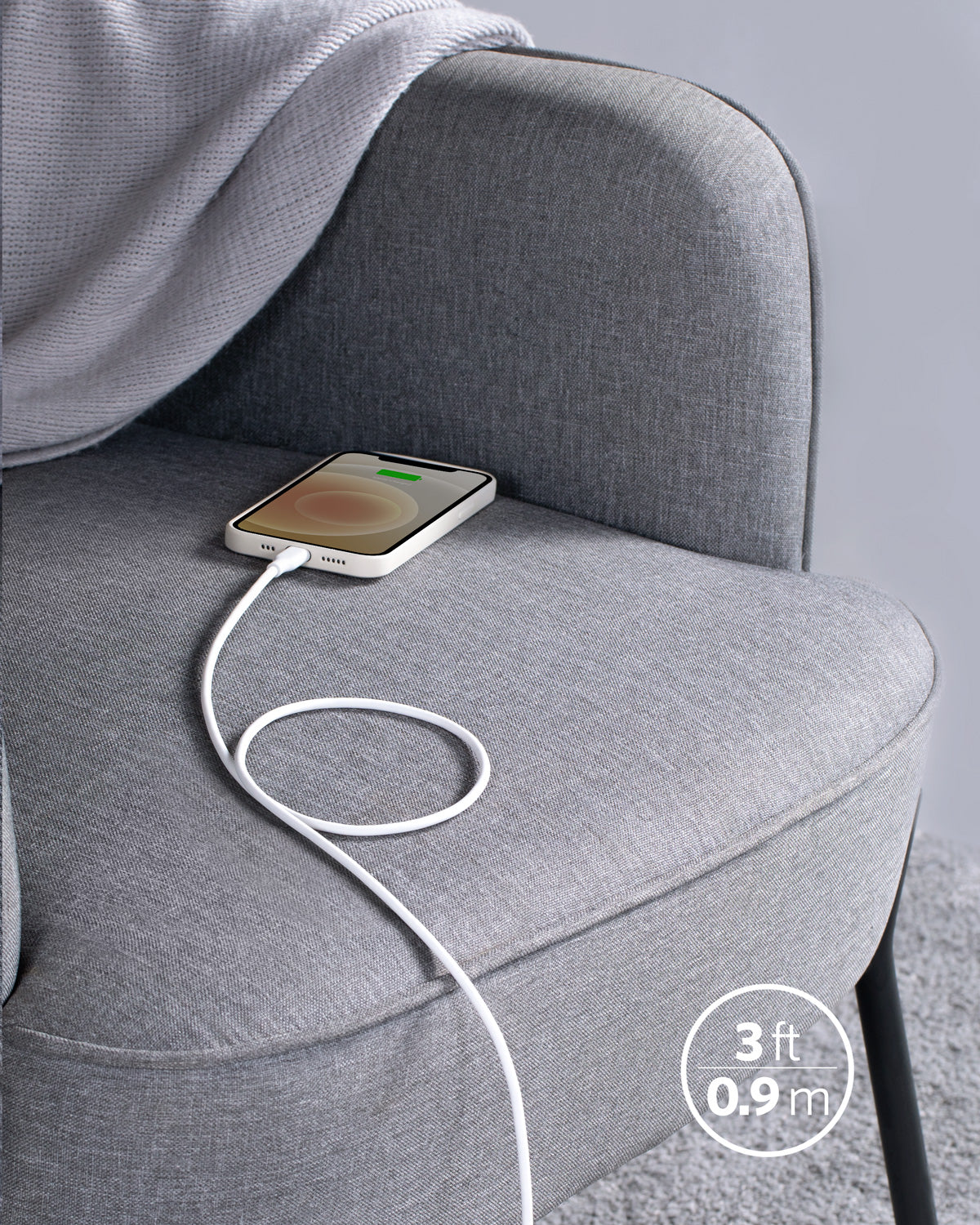 Anker 641 USB-C to Lightning Cable (Flow, 3 ft Silicone) - Image 11
