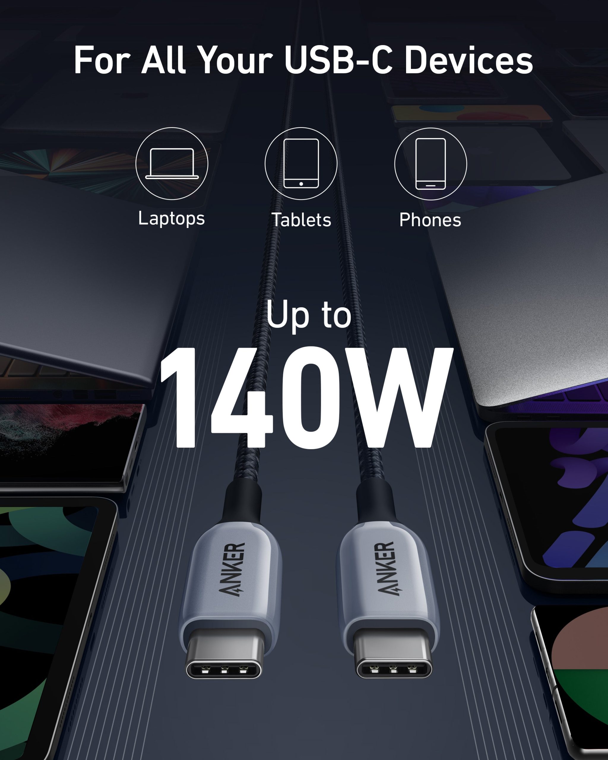 Anker Prime 12,000mAh Power Bank (130W) and 765 USB-C to USB-C Cable (91cm,140W) - Image 8