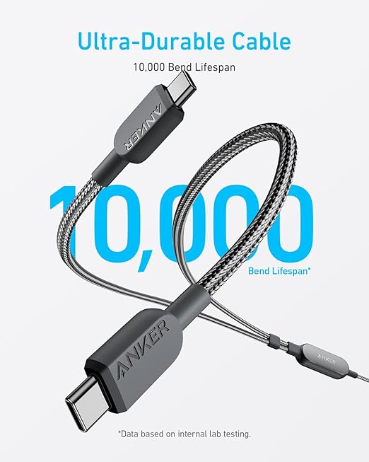 Anker 2-in-1 USB-C to USB-C Cable (4 ft, 140W, Braided?? - Image 5