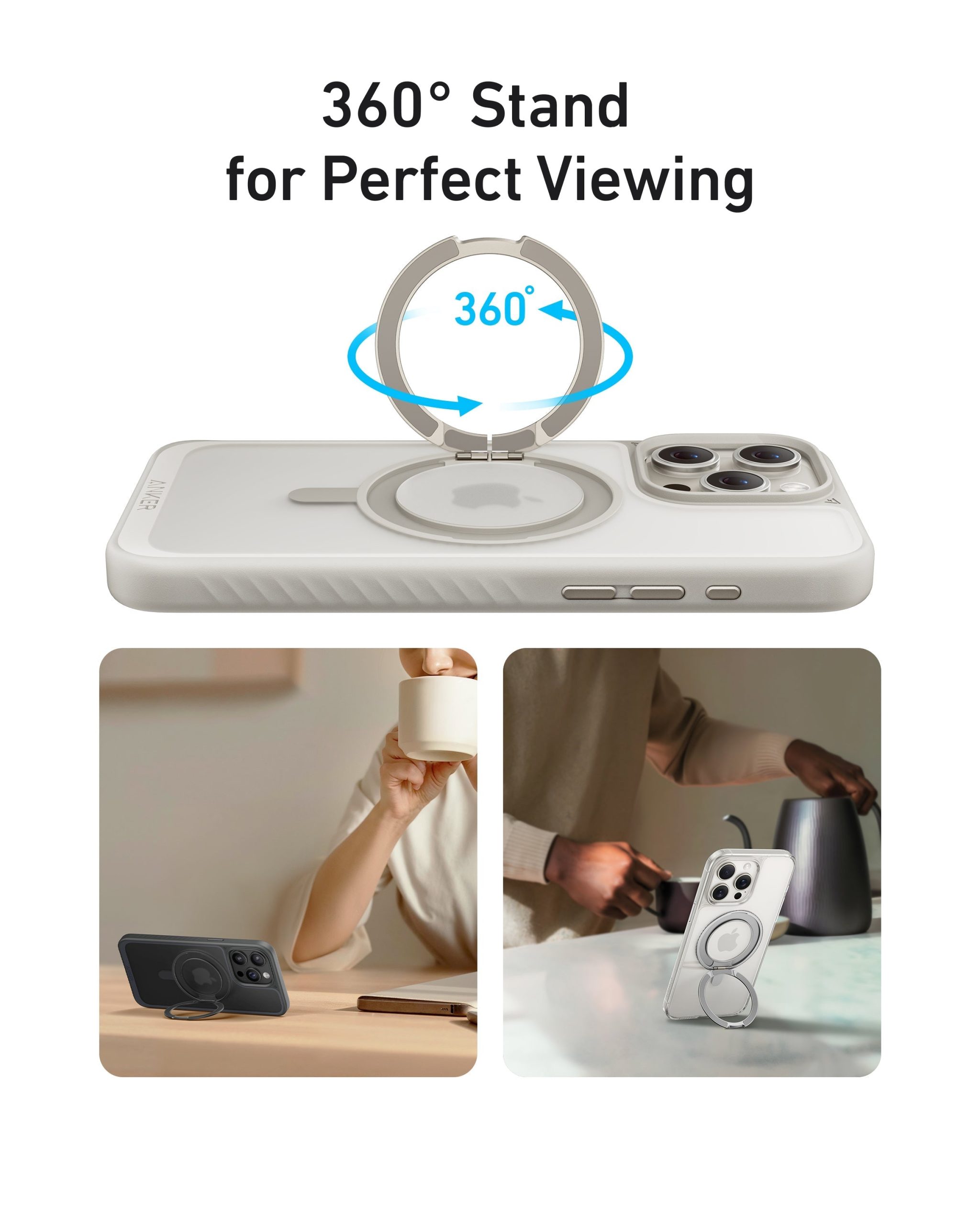 Anker MagGo Magnetic Case with Stand (360?? Ring Stand, For iPhone) - Image 8