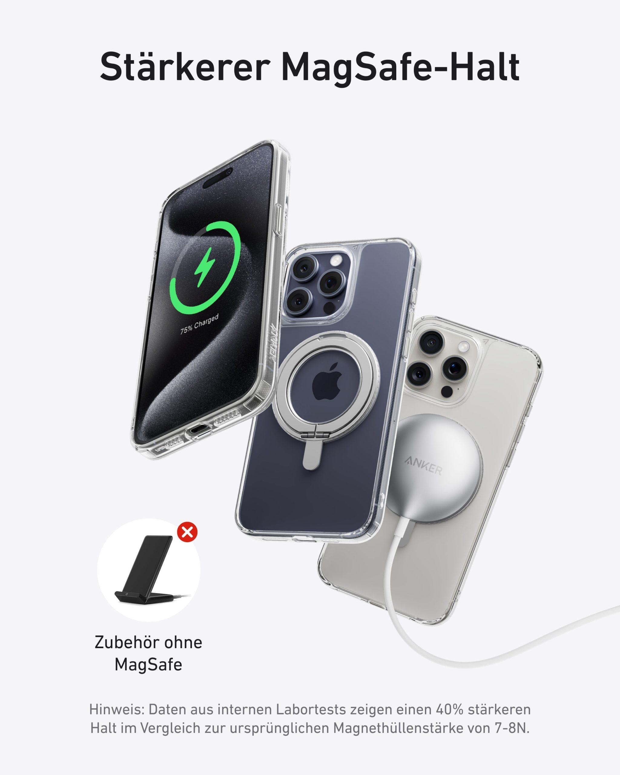 Anker MagGo Magnetic Case with Stand (360?? Ring Stand, For iPhone) - Image 13