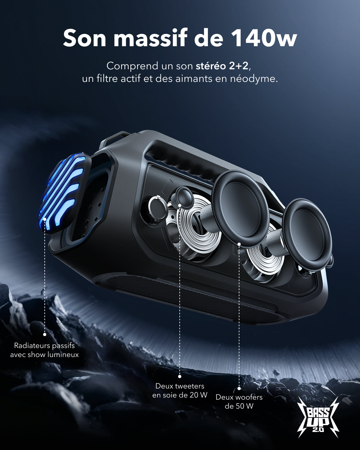Anker Boom 2 Plus | Une puissante enceinte Bluetooth avec basses pour l'ext??rieur - Image 3