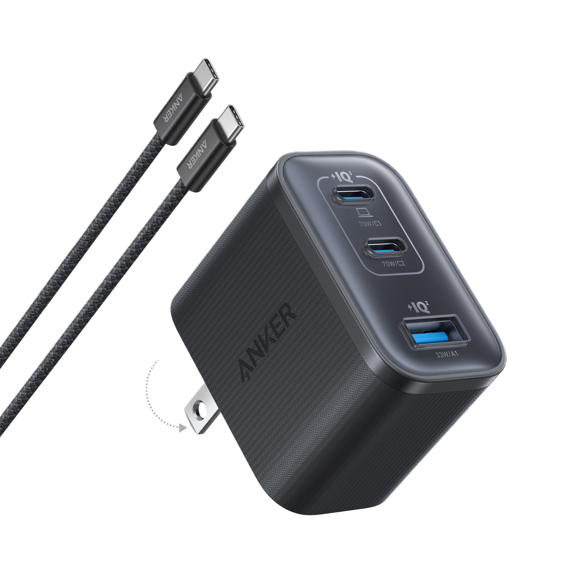 Anker Nano Charger (70W, 3 Ports)