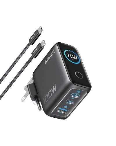 Anker Prime Ladeger?t (250W, 6 Ports, GaNPrime) + Ladeger?t (100W, 3 Ports, Smart Display) mit USB-C Kabel - Image 8