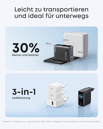 Anker Prime Ladeger?t (250W, 6 Ports, GaNPrime) + Ladeger?t (100W, 3 Ports, Smart Display) mit USB-C Kabel - Image 11