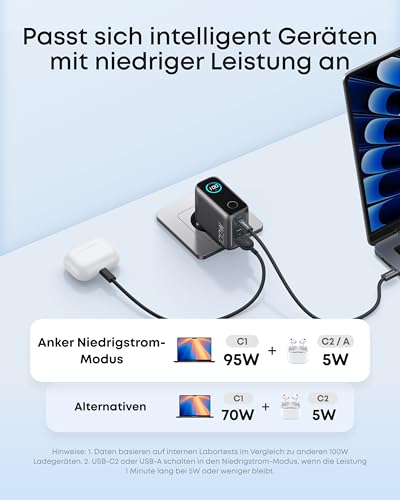 Anker Prime Ladeger?t (250W, 6 Ports, GaNPrime) + Ladeger?t (100W, 3 Ports, Smart Display) mit USB-C Kabel - Image 13