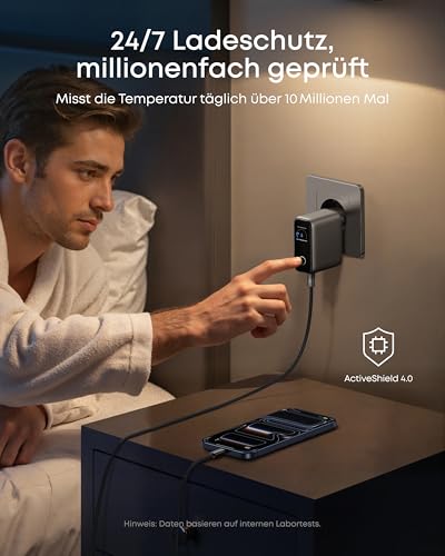Anker Prime Ladeger?t (250W, 6 Ports, GaNPrime) + Ladeger?t (100W, 3 Ports, Smart Display) mit USB-C Kabel - Image 14