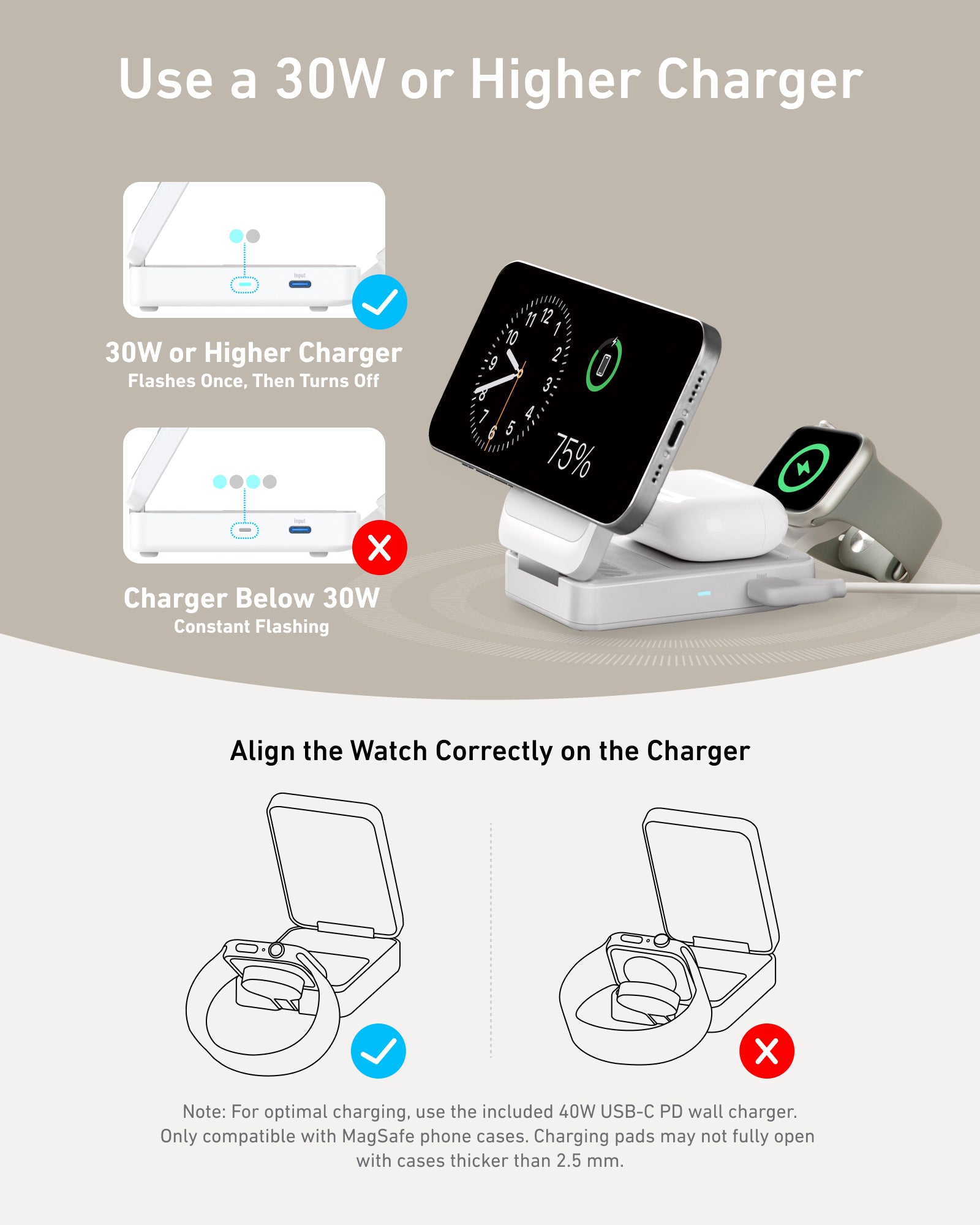 Anker MagGo Wireless Charging Station (Foldable 3-in-1) - Image 10