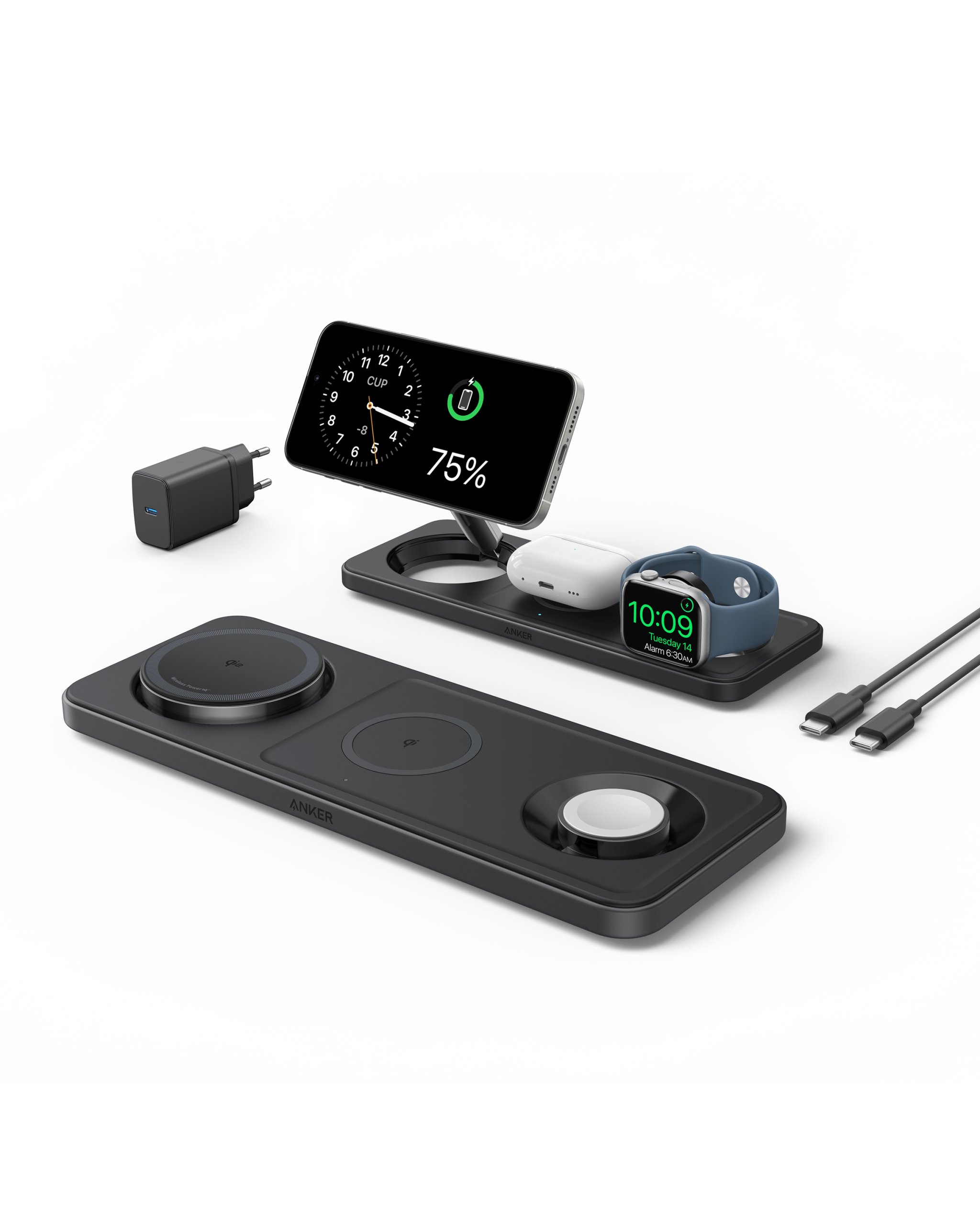 Anker MagGo Wireless Charging Station (3-in-1 Pad) and MagGo Power Bank (10K) - Image 2