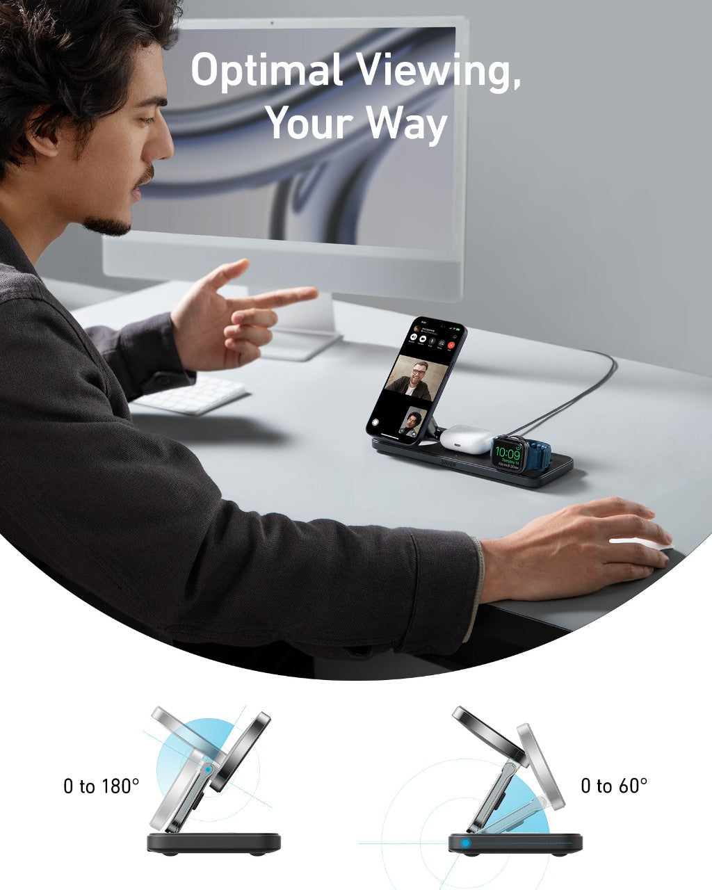 Anker MagGo Wireless Charging Station (3-in-1 Pad) and MagGo Power Bank (10K) - Image 9