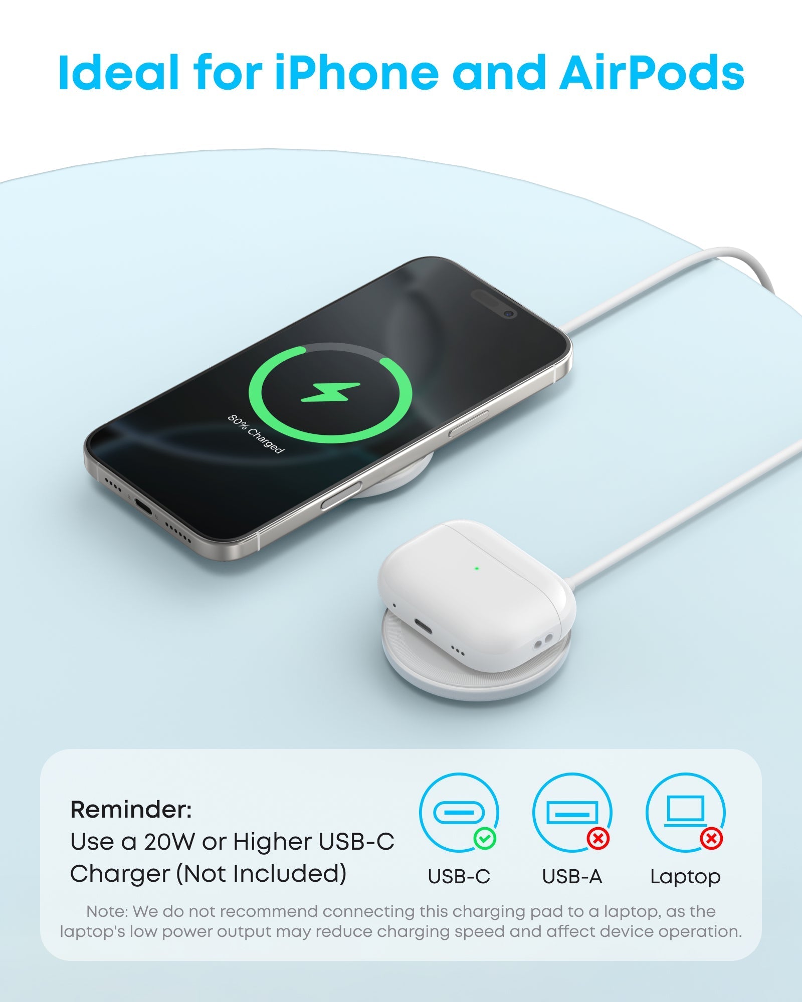 Anker Zolo Magnetic Wireless Charger (15W, 2-Pack) - Image 4