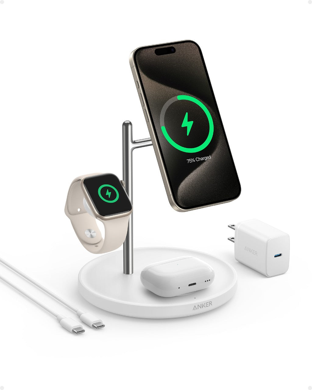 Anker MagGo Wireless Charging Station (3-in-1 Stand) and MagGo Power Bank (10K,15W) - Image 3