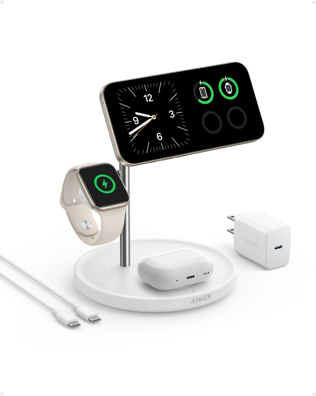Anker MagGo Wireless Charging Station (3-in-1 Stand) and MagGo Power Bank (10K,15W) - Image 2