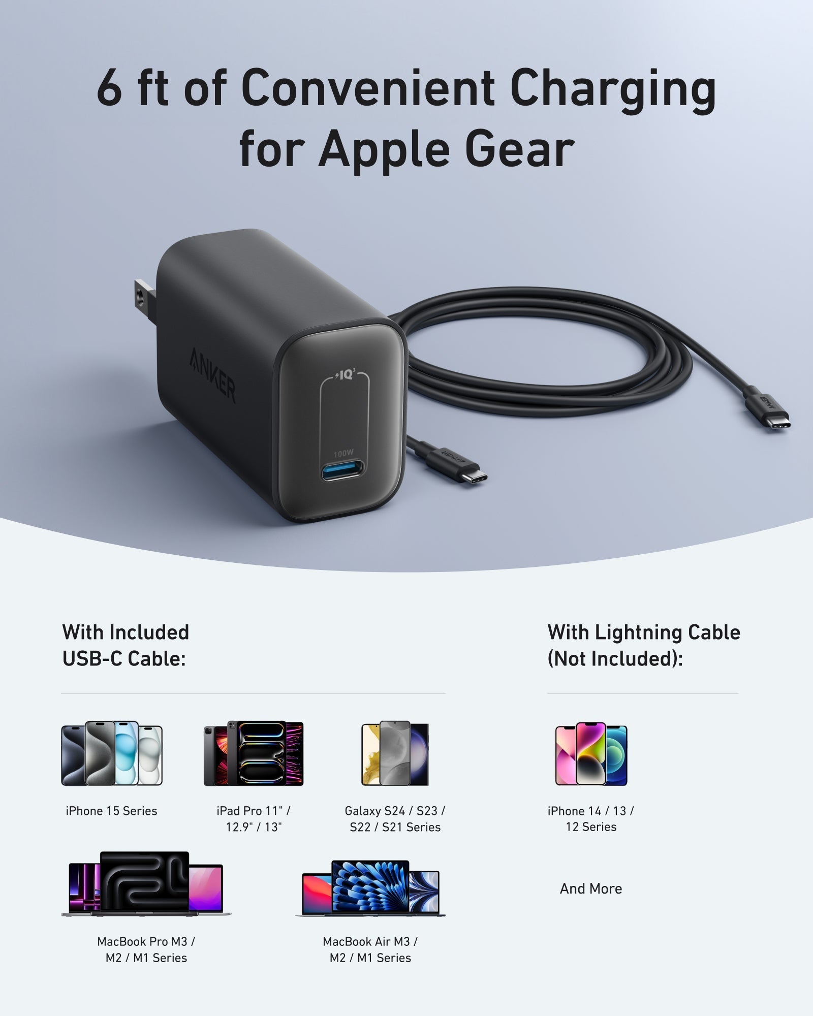 Anker Nano Charger (100W) with USB-C Cable - Image 7