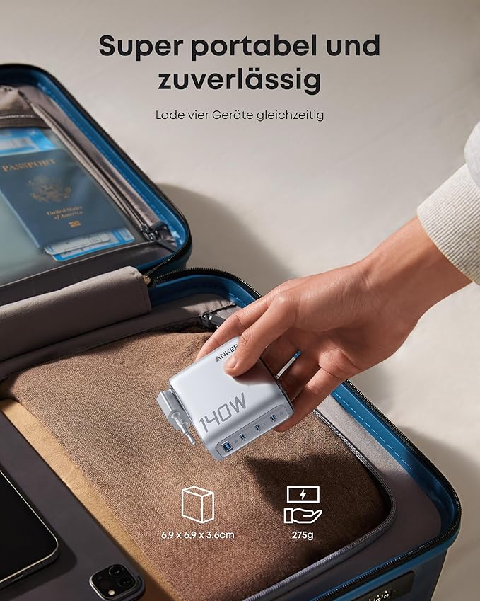 Anker Ladeger?t (140W, 4-Port, PD 3.1) mit USB-C Kabel - Image 12