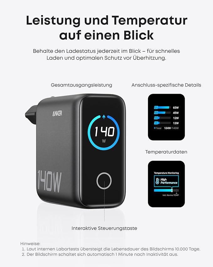 Anker Ladeger?t (140W, 4-Port, PD 3.1) mit USB-C Kabel - Image 4