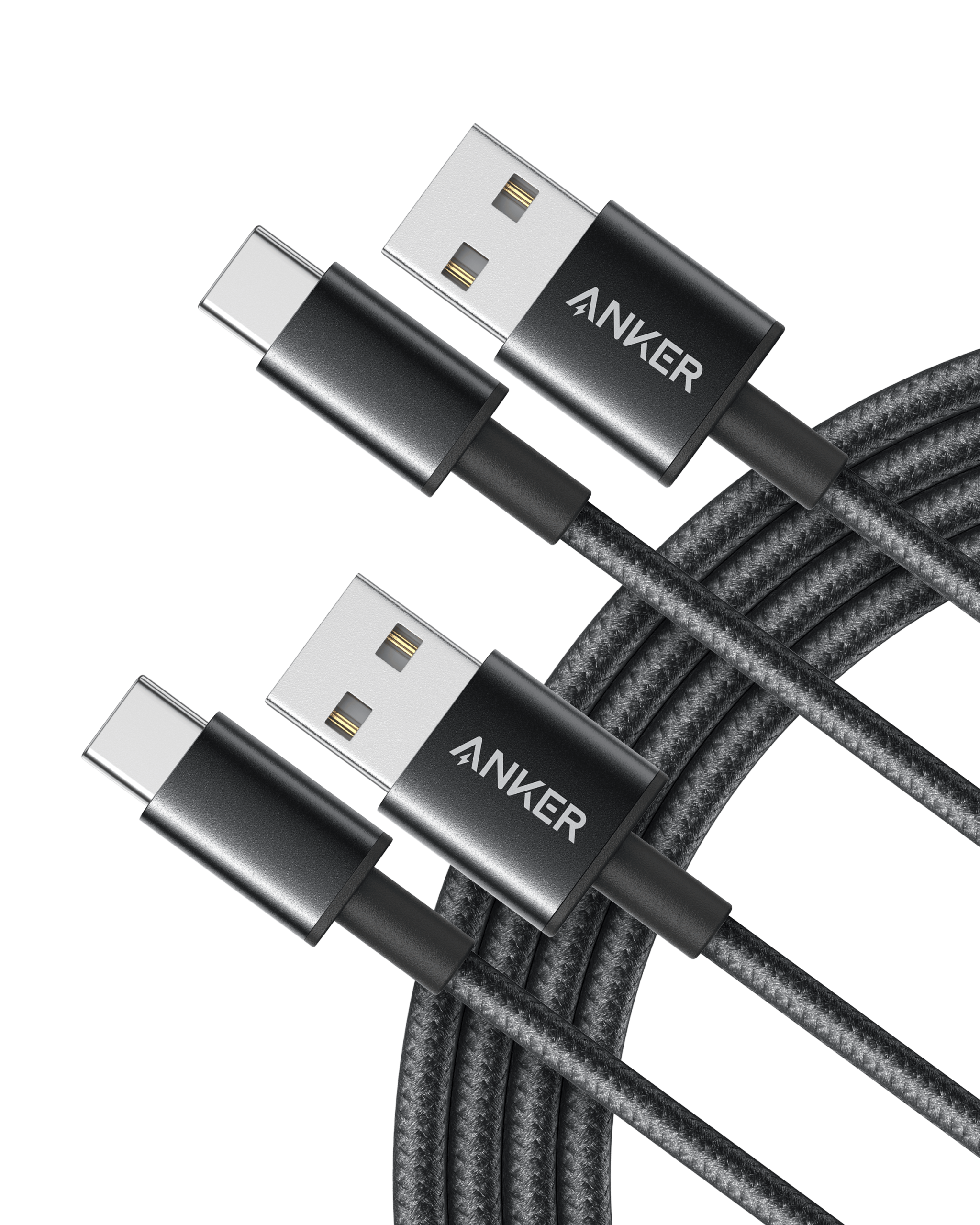 Anker Premium Nylon USB-C to USB-A Cable (2-Pack)