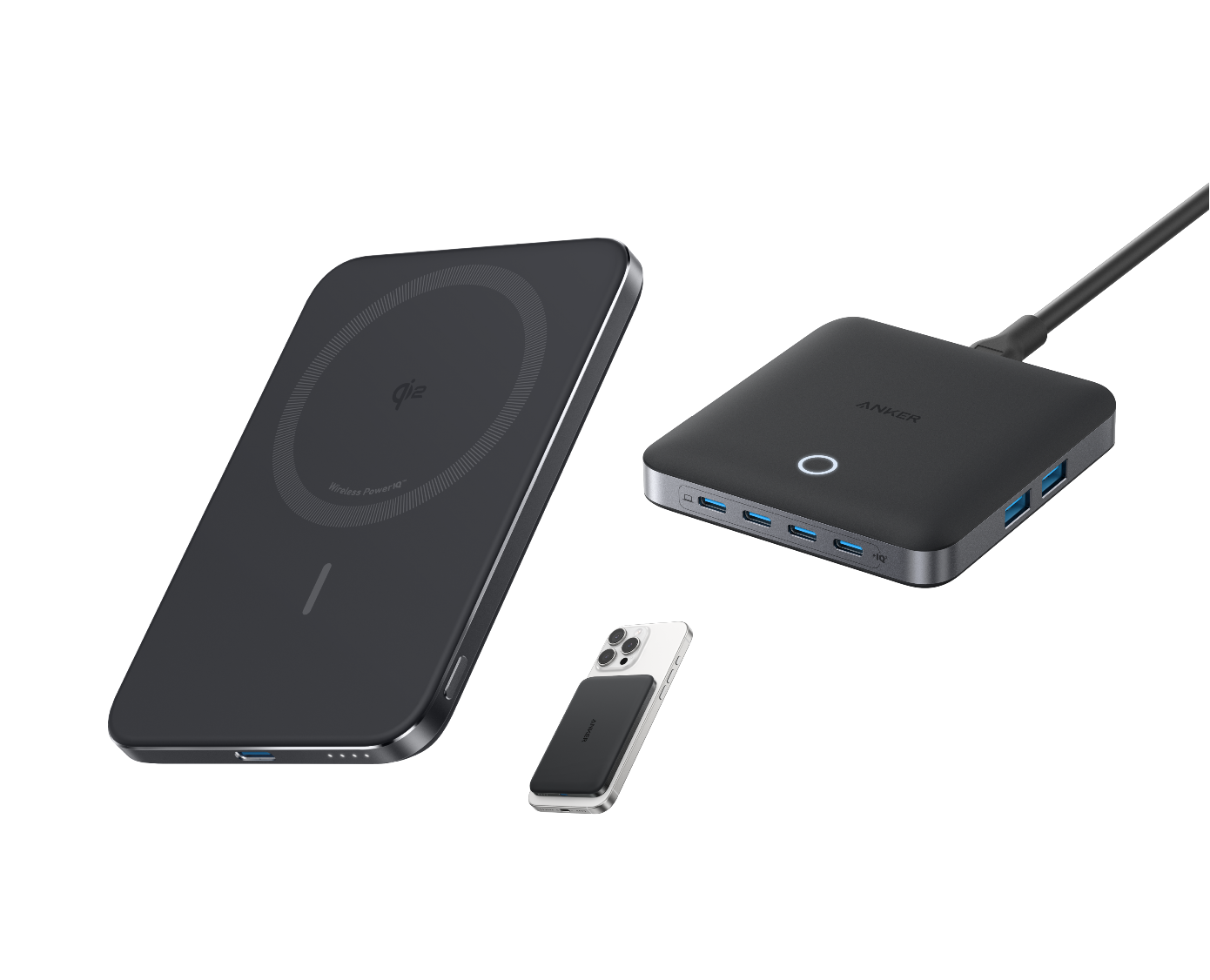 Anker Nano Powerbank (5K, Magnetisch, Slim) + Nano Ladeger?t (130W, 6 Ports)