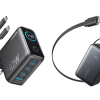 Anker Ladeger?t (140W, 4-Port, PD 3.1) mit USB-C Kabel + Nano Powerbank (10K, 45W, Integriertes einziehbares USB-C Kabel)
