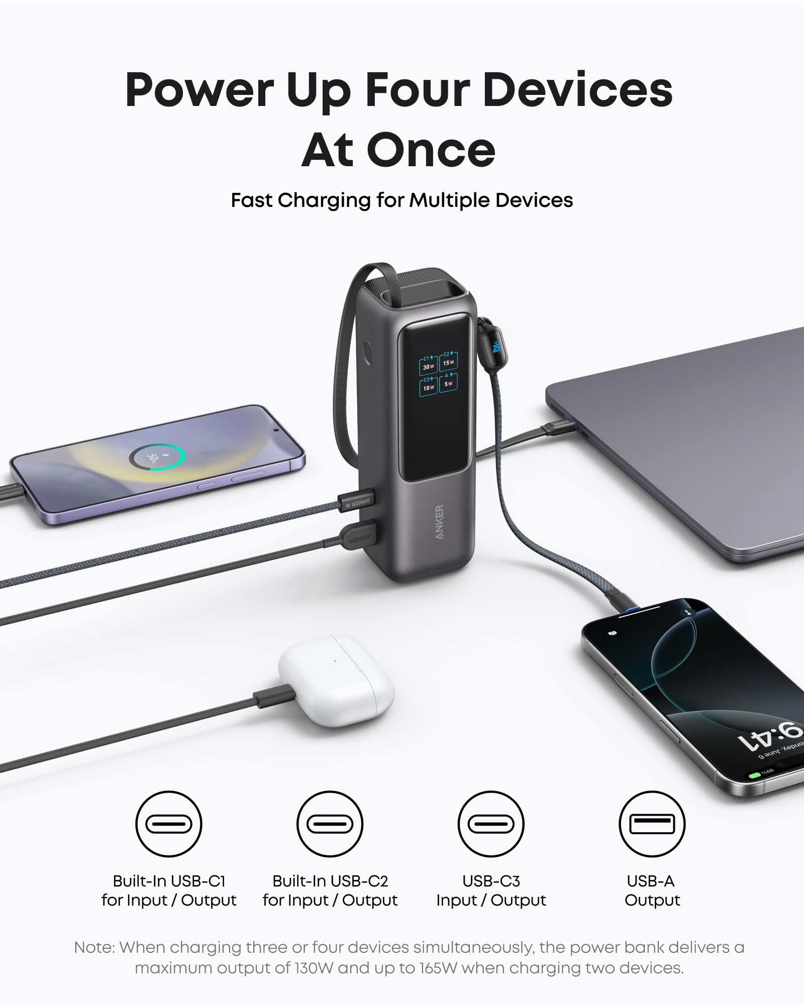 Anker Laptop Power Bank (25K, 165W, Built-In and Retractable Cables) + Liberty 4 NC | True-Wireless Noise Cancelling Earbuds - Image 6