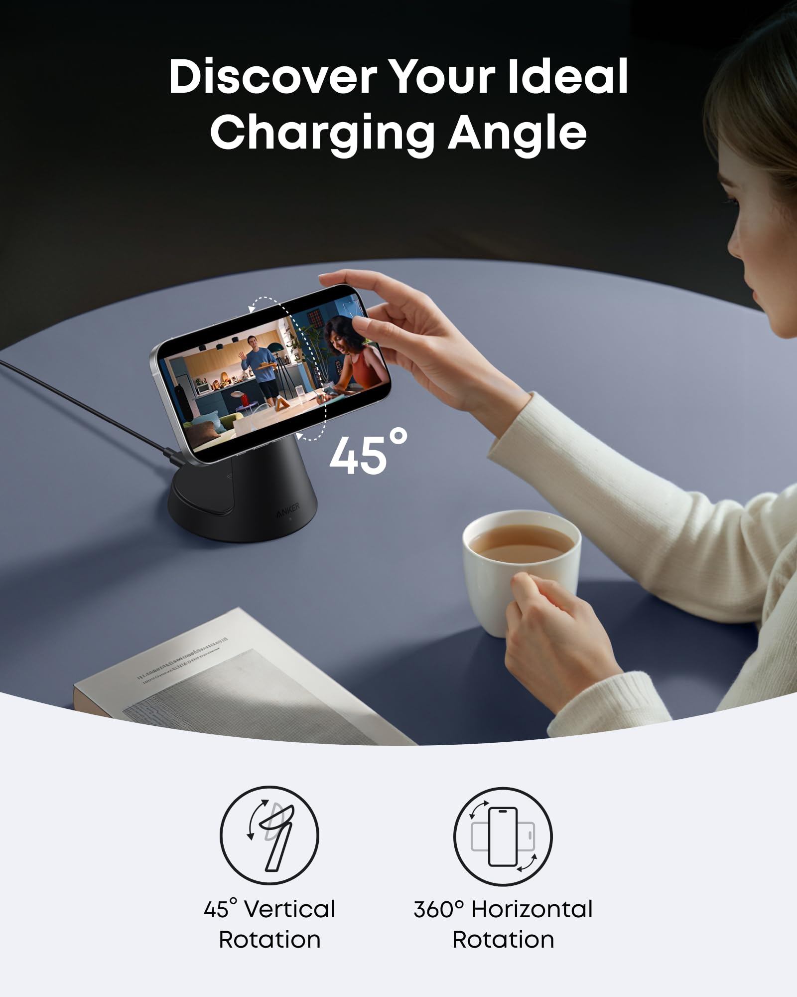 Anker MagGo Wireless Charging Station (3-in-1, Dock Stand) - Image 7