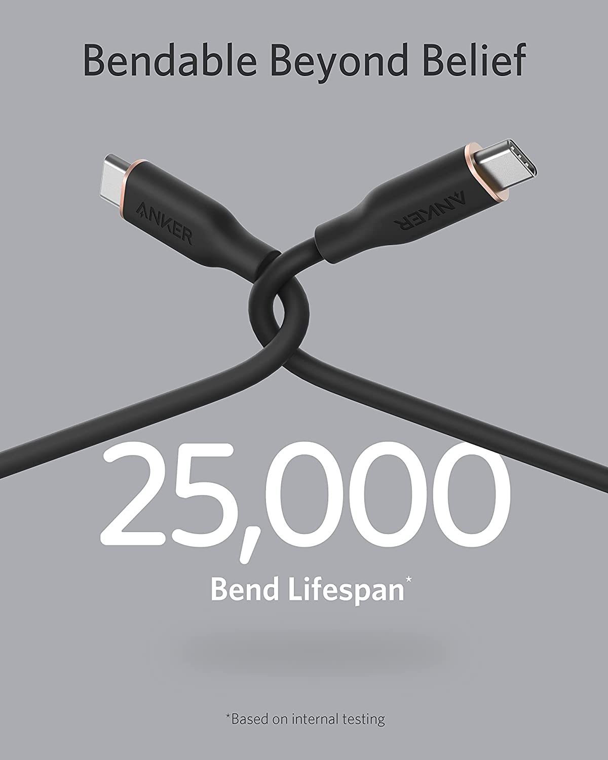 Anker 643 USB-C to USB-C Cable (Flow, 3ft Silicone) - Image 4