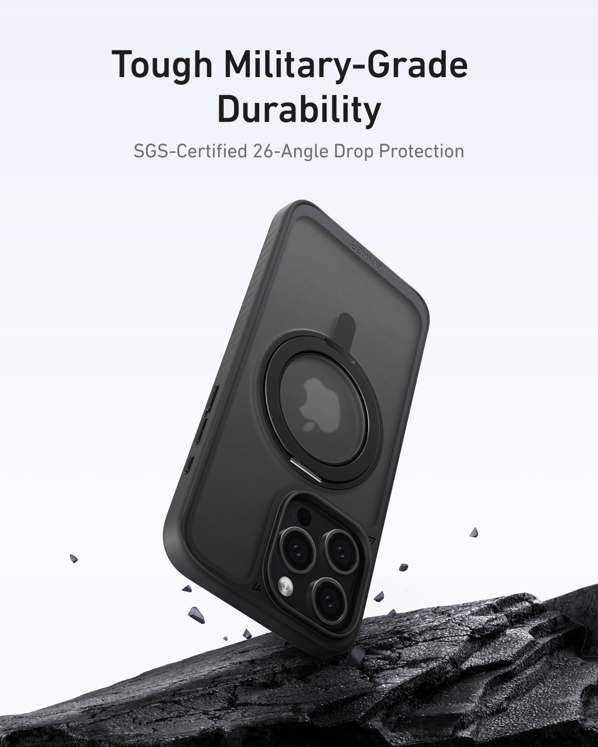 Anker MagGo Magnetic Case with Stand (360?? Ring Stand, For iPhone) - Image 7
