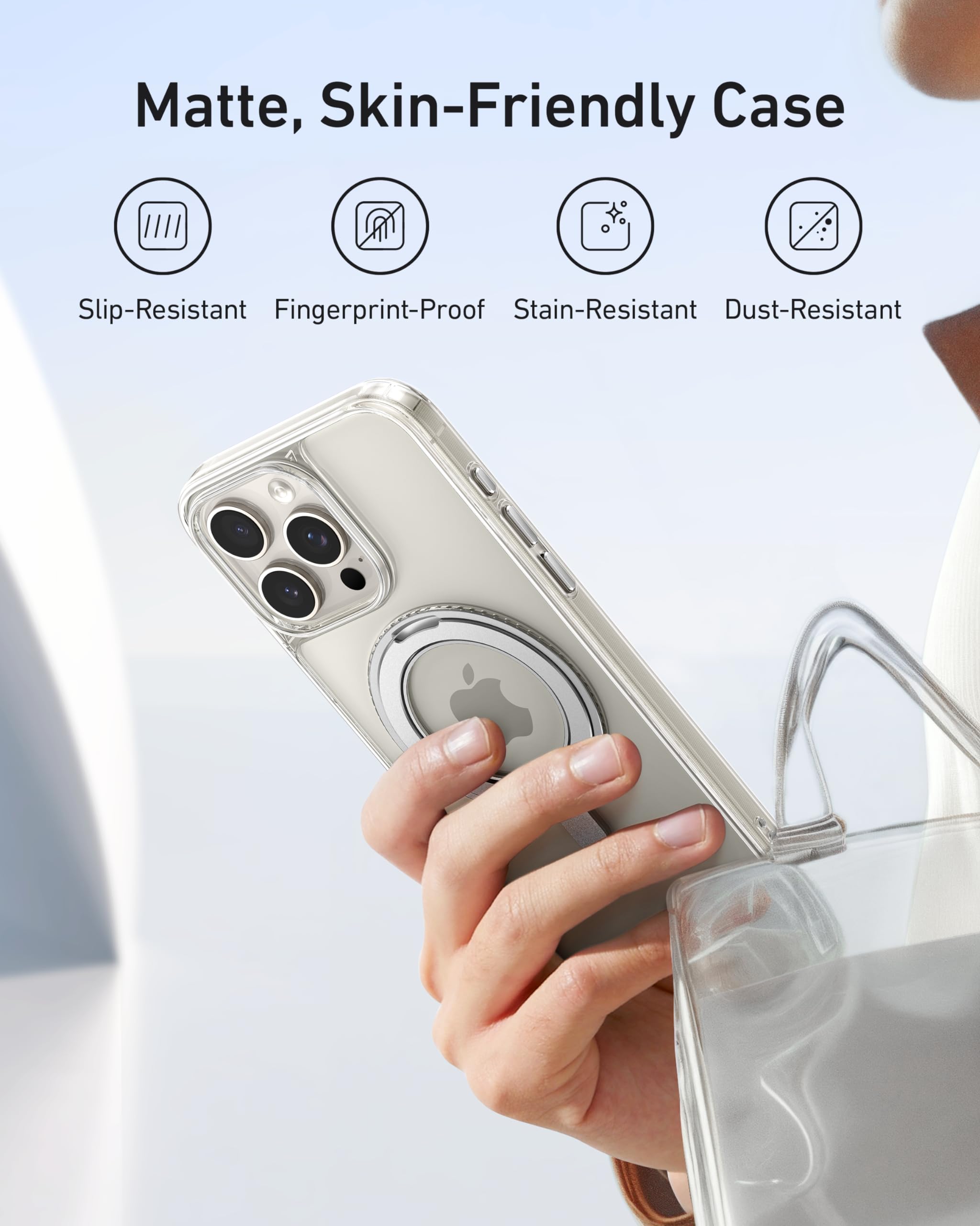 Anker MagGo Magnetic Case with Stand (360?? Ring Stand, For iPhone) - Image 4