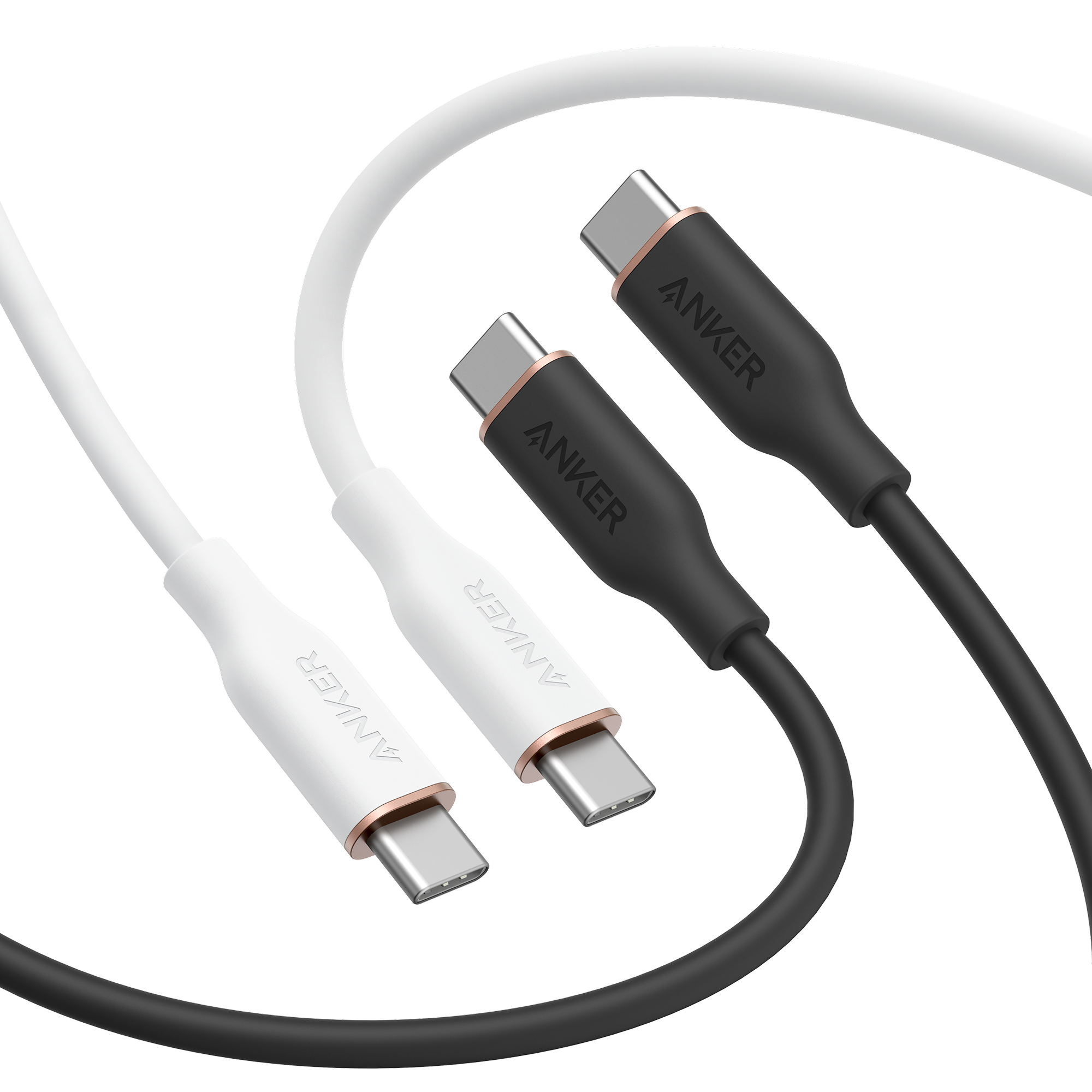 Anker 643 USB-C to USB-C Cable (Flow, Silicone, 240W, 2-Pack, Midnight Black) - Image 7