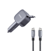 Anker Nano 75W Car Charger and Prime USB-C to USB-C Cable (240W, Upcycled-Braided)