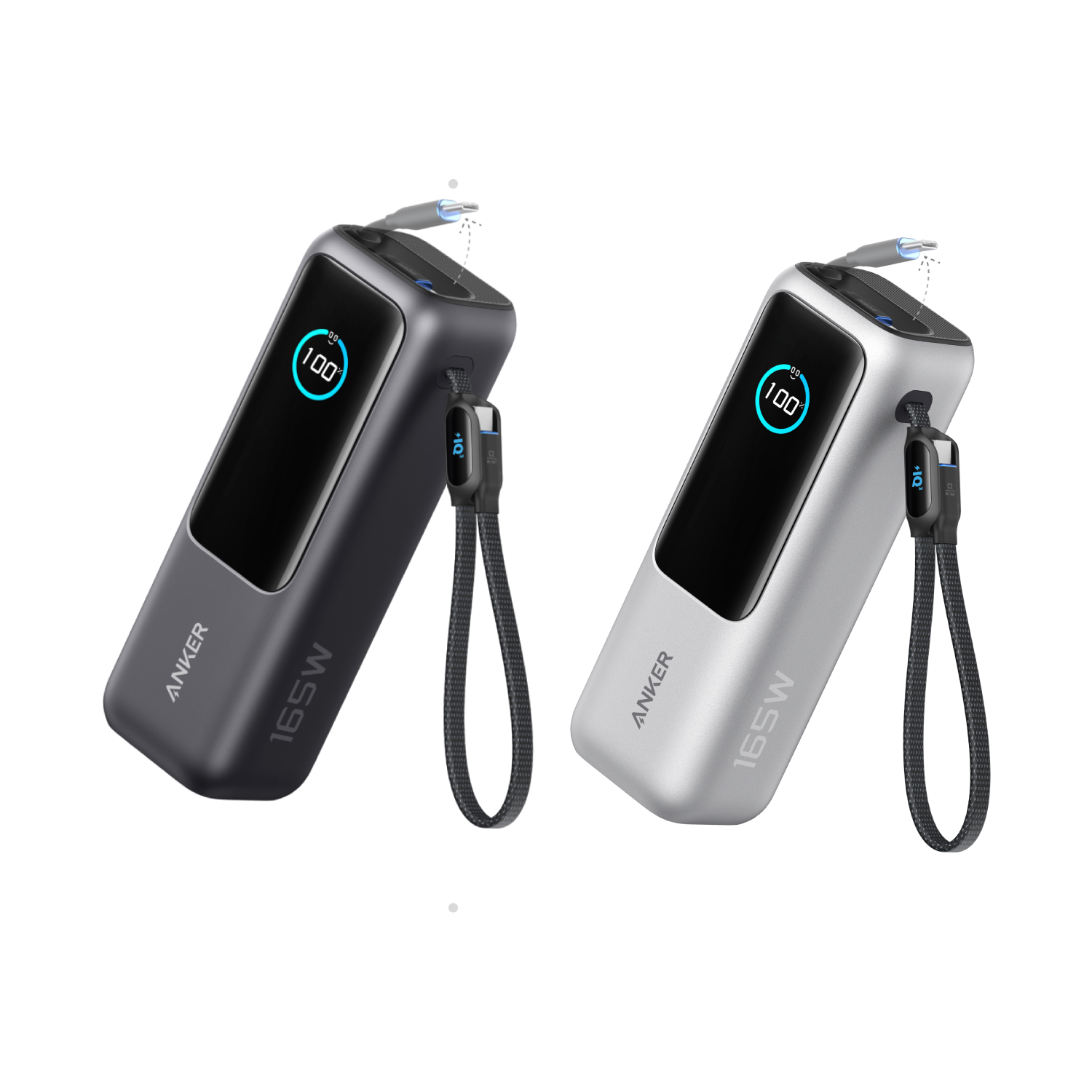 Anker Laptop Power Bank (25K, 165W, Built-In and Retractable Cables) ??2-Pack